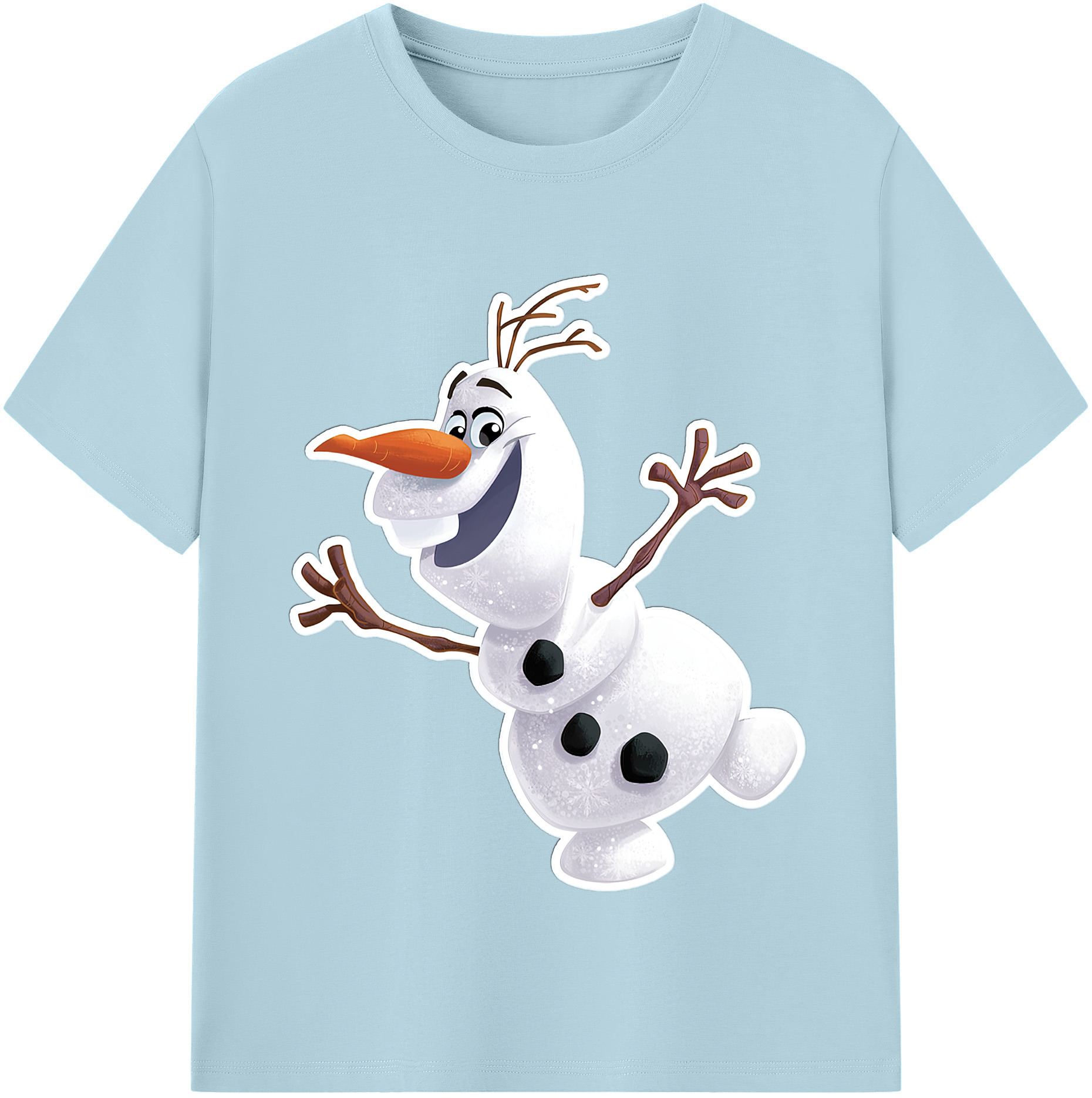（画像用） アナと雪の女王 アンナ エルサ Frozen Anna Elsa 綿100％半袖Tシャツ（フロントプリント）